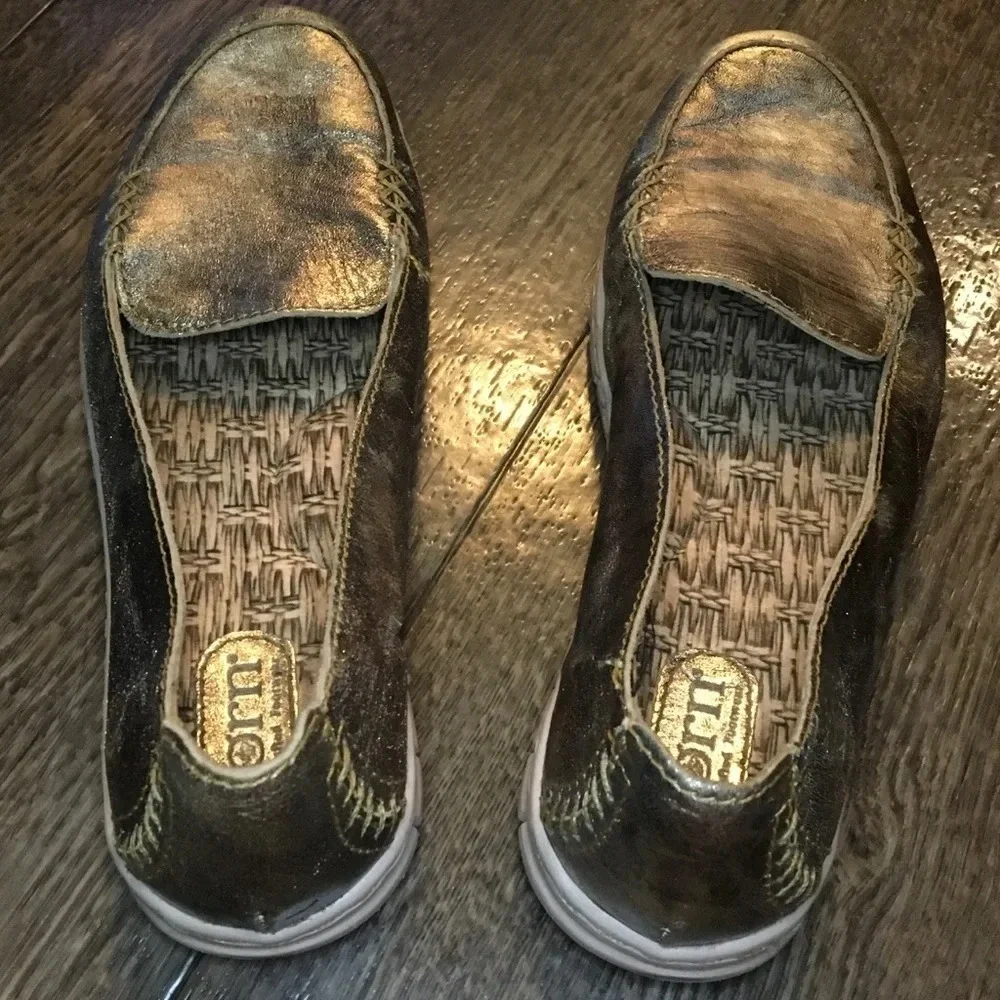Born Pewter Color Slide On Loafers Women’s Size 6.5